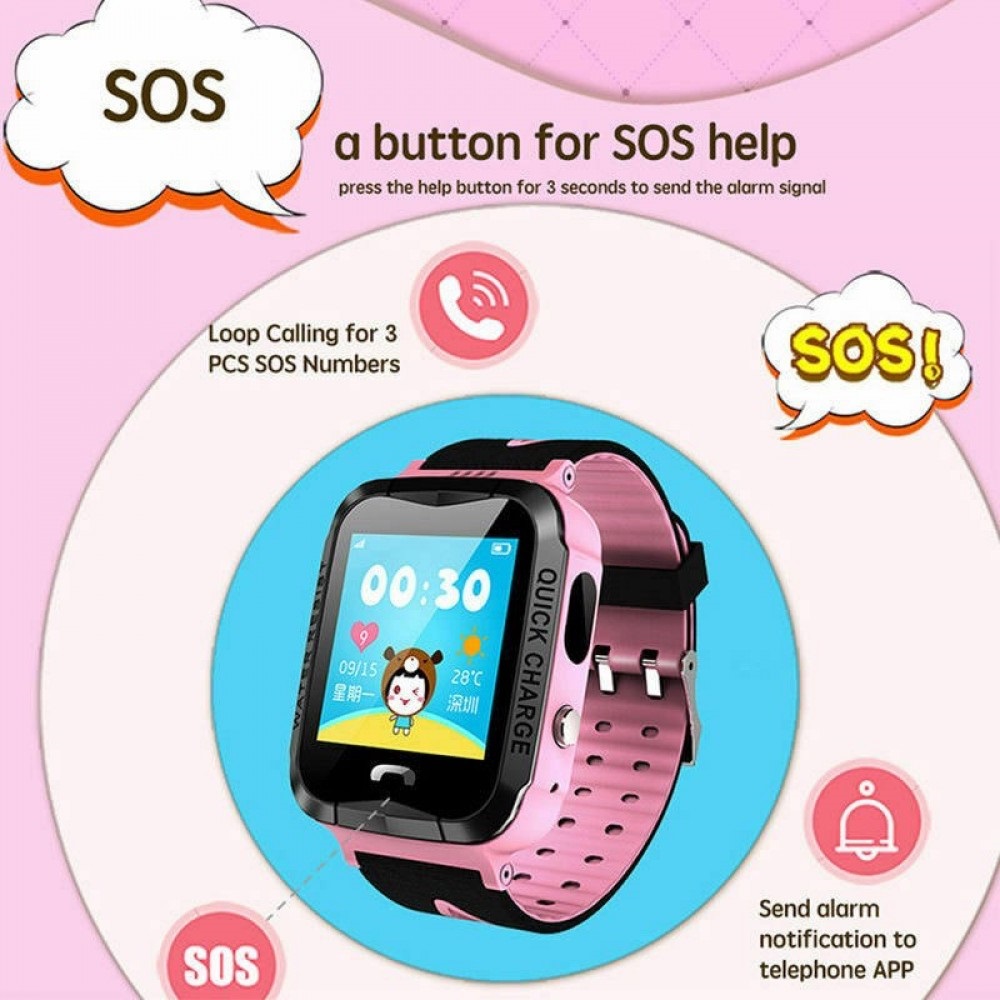 Đồng hồ định vị trẻ em LBS KKTick KidWatch AA07s thông minh, nghe gọi 2 chiều, màn hình cảm ứng, kháng nước IP67, camera 2.0 - Hàng nhập khẩu