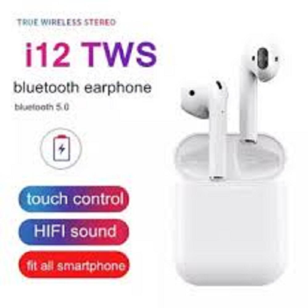 Tai nghe Bluetooth i12 dòng Bluetooth 5.0 cảm ứng dòng 2 tai