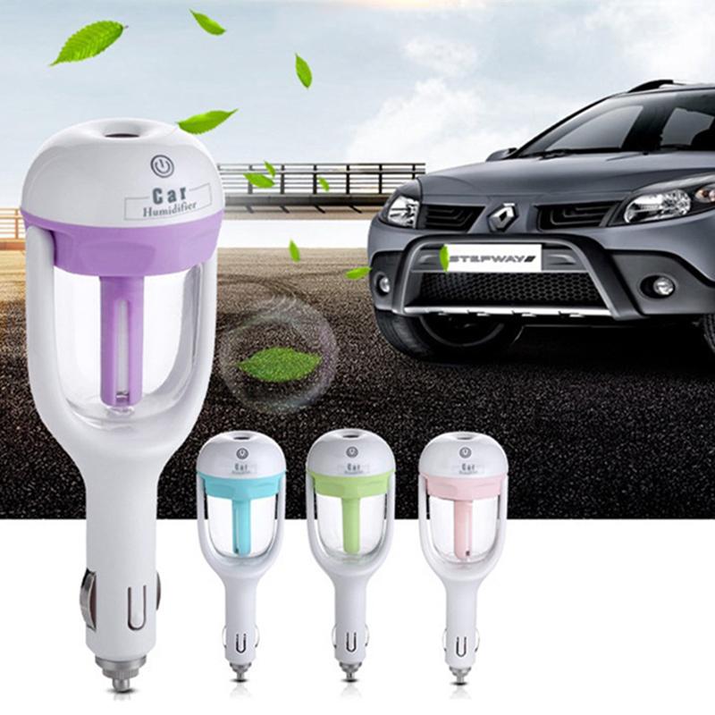 Ô Tô Mini Hơi Nước Tạo Ẩm 12V Máy Lọc Không Khí Tinh Máy Khuếch Tán Tinh Dầu Máy Phun Sương Tạo Độ Ẩm USB Di Động Tắt Tiếng Sương Fogge