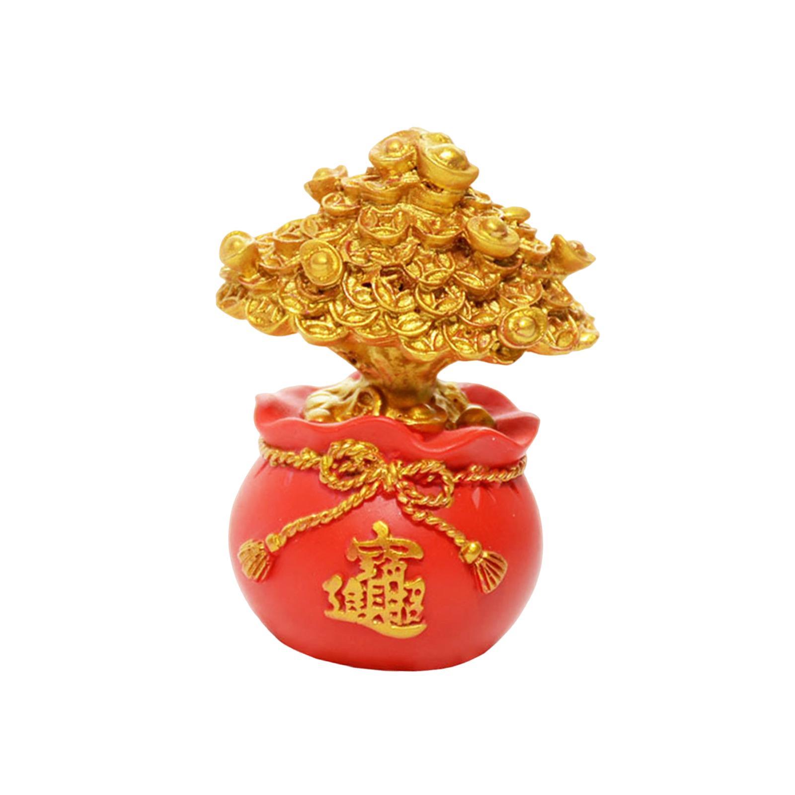 Fortune Miniature Statue Collectible Treasure Pocket Sculpture for Cabinet