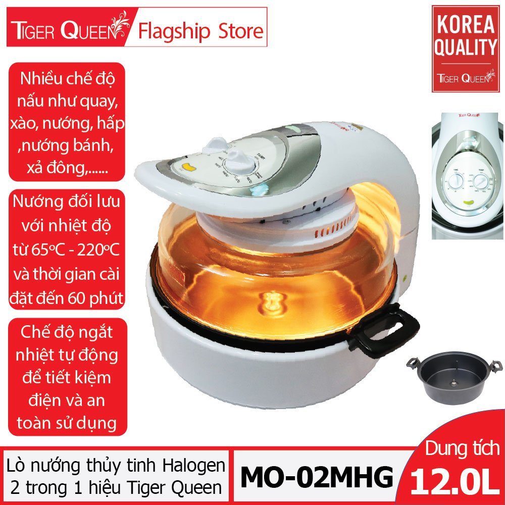Lò Nướng Thủy Tinh Halogen Tiger Queen MO-02MHG - 12L - Hàng Chính Hãng