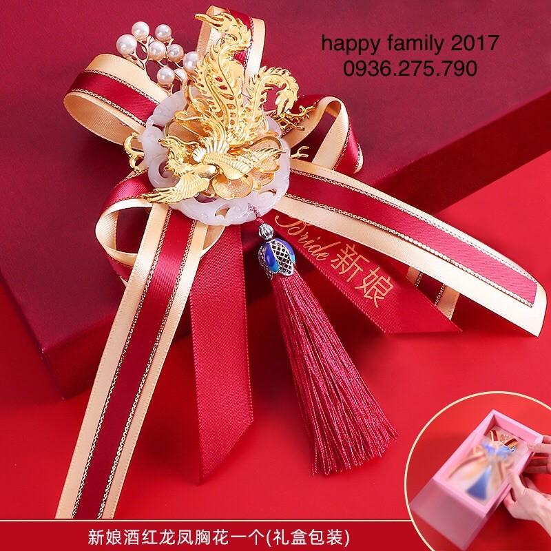 Set Cài Áo Cô Dâu Chú Rể Long Phụng