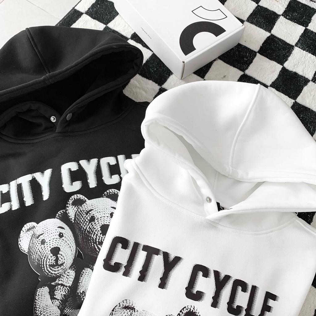 Áo hoodie unisex pllish toys City Cycle - áo nỉ dài tay có mũ form rộng dáng unisex Local Brand