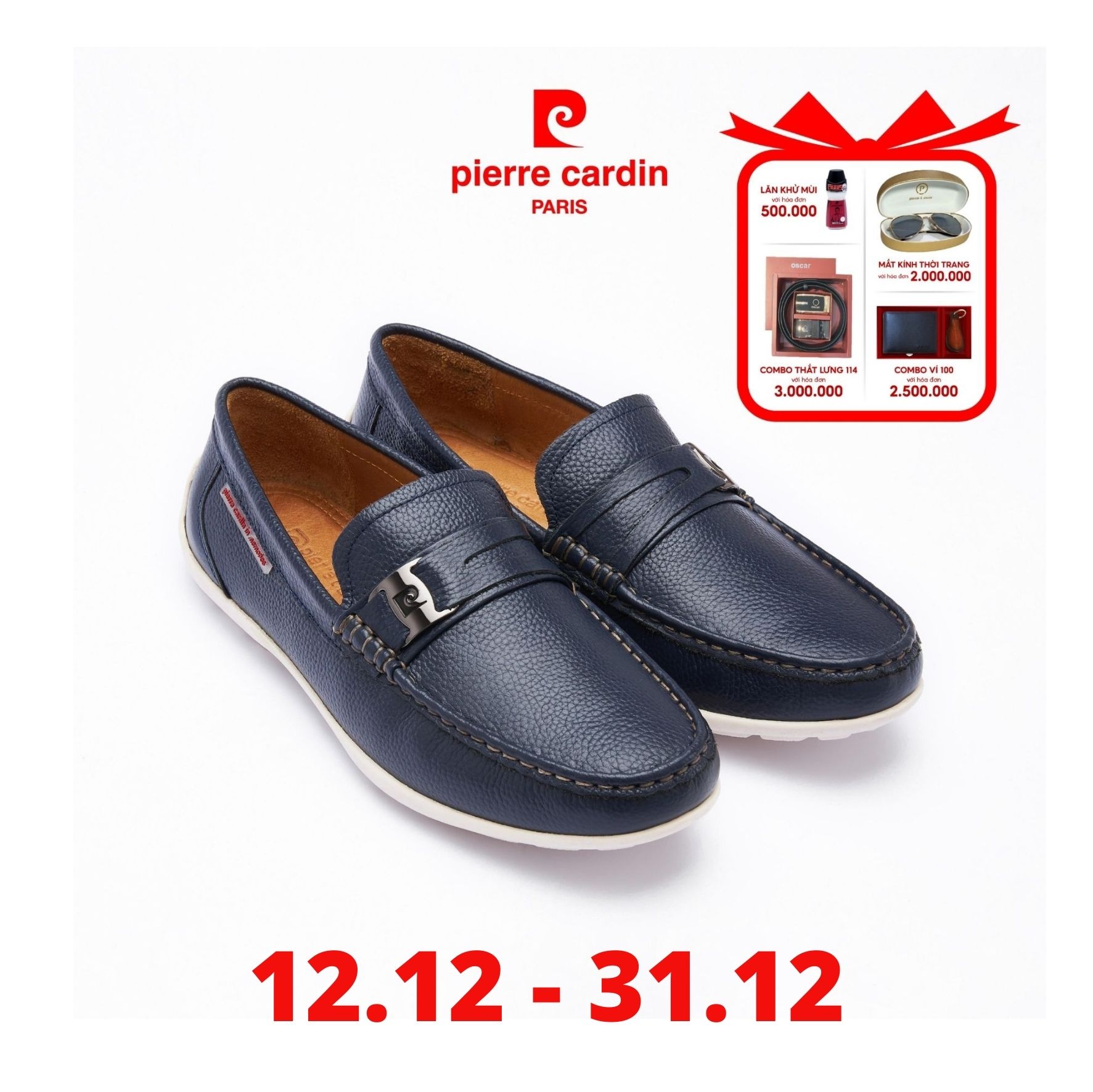 Giày lười nam Pierre Cardin PCMFWLE710NAVY