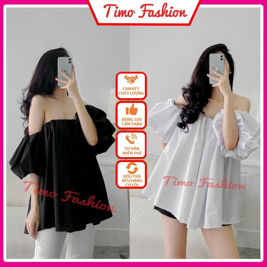 Áo trễ vai, áo hở vai nữ đẹp bèo tay phồng rộng dễ thương, mặc đi chơi, siêu hot trend, AO001