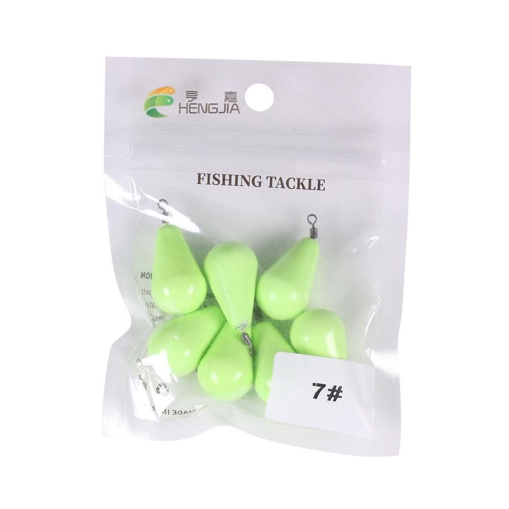 Chì Câu Cá Có Móc Khoá Link Dạ Quang Chính Hãng HengJia PKK04 Phát Sáng Trong Đêm - Sanami Fishing