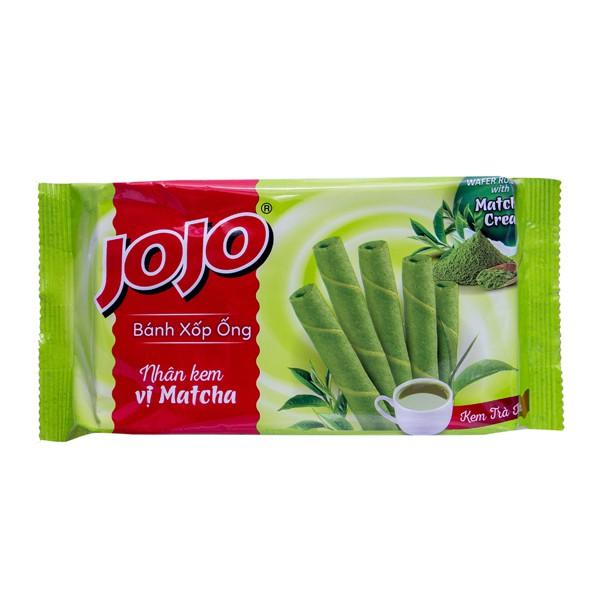 BÁNH XỐP ỐNG JOJO NHÂN KEM VỊ MATCHA 125G (10 GÓI)