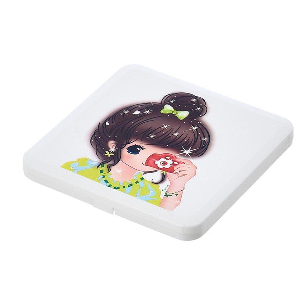 1PC Cute Printed Waterproof Flip Cover Mask Case Disposable Face Mask Storage Case Portable Folder Box Anti-moisture Mask Holder