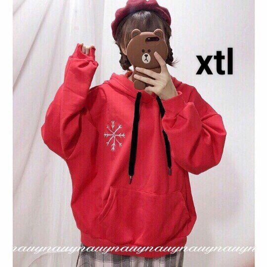 Áo hoodie unisex nam/nữ chất nỉ bông mỏng thêu BÔNG TUYẾT - MẶT TRĂNG. Ảnh thật treo tường, trải sàn