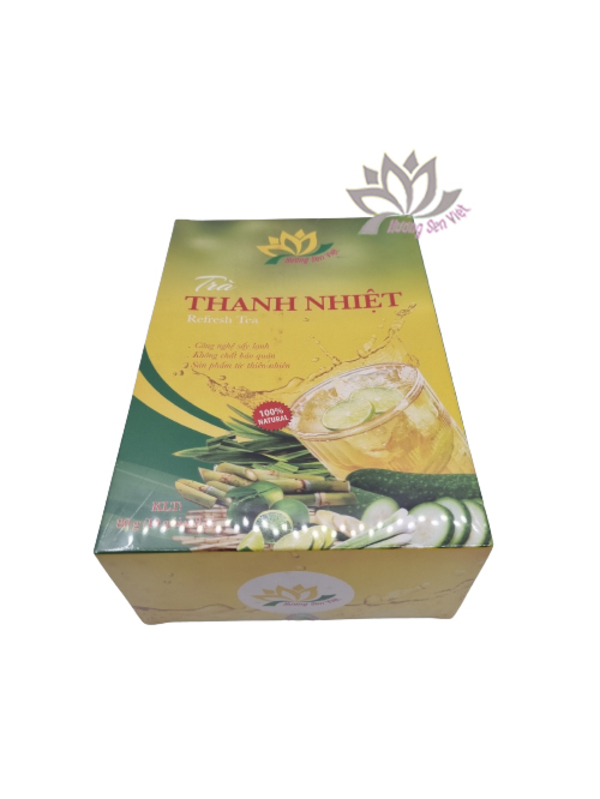 TRÀ THANH NHIỆT (CHANH + SẢ + GỪNG) HỘP 80G - HƯƠNG SEN VIỆT