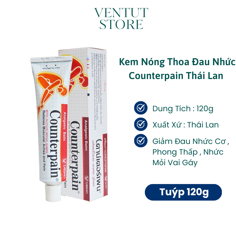 Kem Nóng Thoa Đau Nhức Counterpain Thái Lan - 120gr