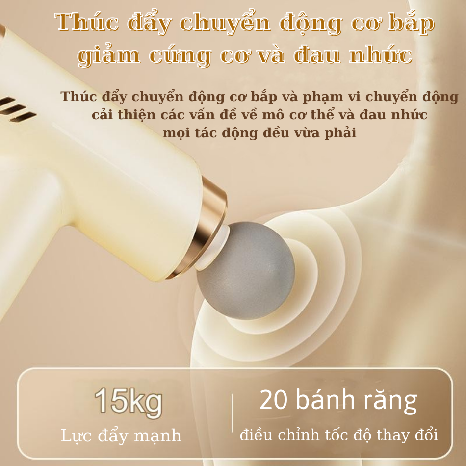 Súng Mát Xa Cầm Tay JOOU M80 Thư GIãn Sâu Làm Giảm Đau Cơ, Màn Hình LCD, 20 Tốc Độ, Biên Độ Sâu 80mm