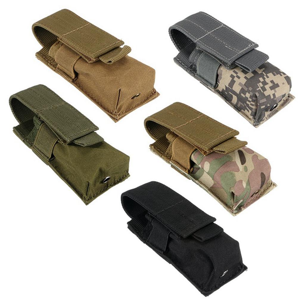 5-10pack Tactical Military Flashlight Torch Belt Holster Holder Pouch - Black