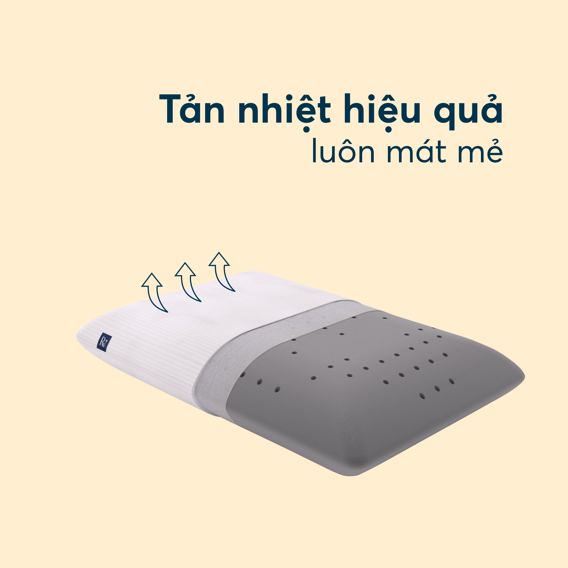 Gối Niu Cao Cấp Ru9 - Công Nghệ Đột Phá Graphene Foam | Chất Liệu Foam Mềm Mại | Nâng Đỡ Đốt Sống Cổ | Chống Đau Vai Gáy