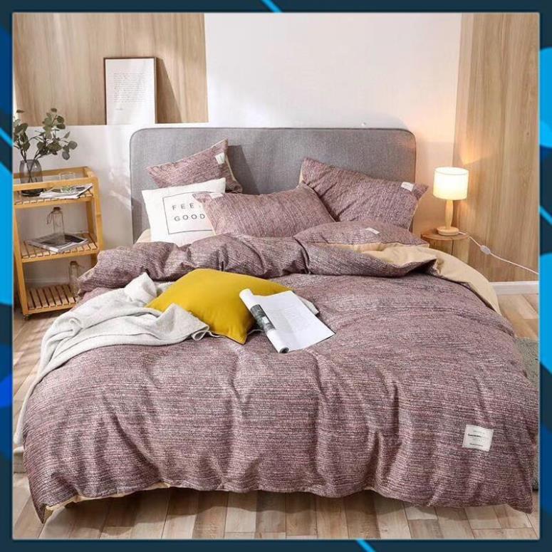 Bộ chăn ga cotton Tici Xước bedding chăn ga Hàn Quốc đủ màu đủ size miễn phí bo chun
