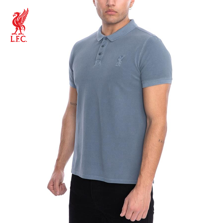 Áo thun polo tay ngắn thể thao nam LFC INT LAUNDERED POLO - DENIM - A15682