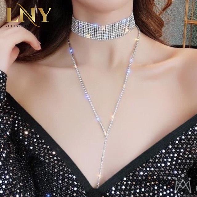 Vòng cổ choker đính đá thời trang