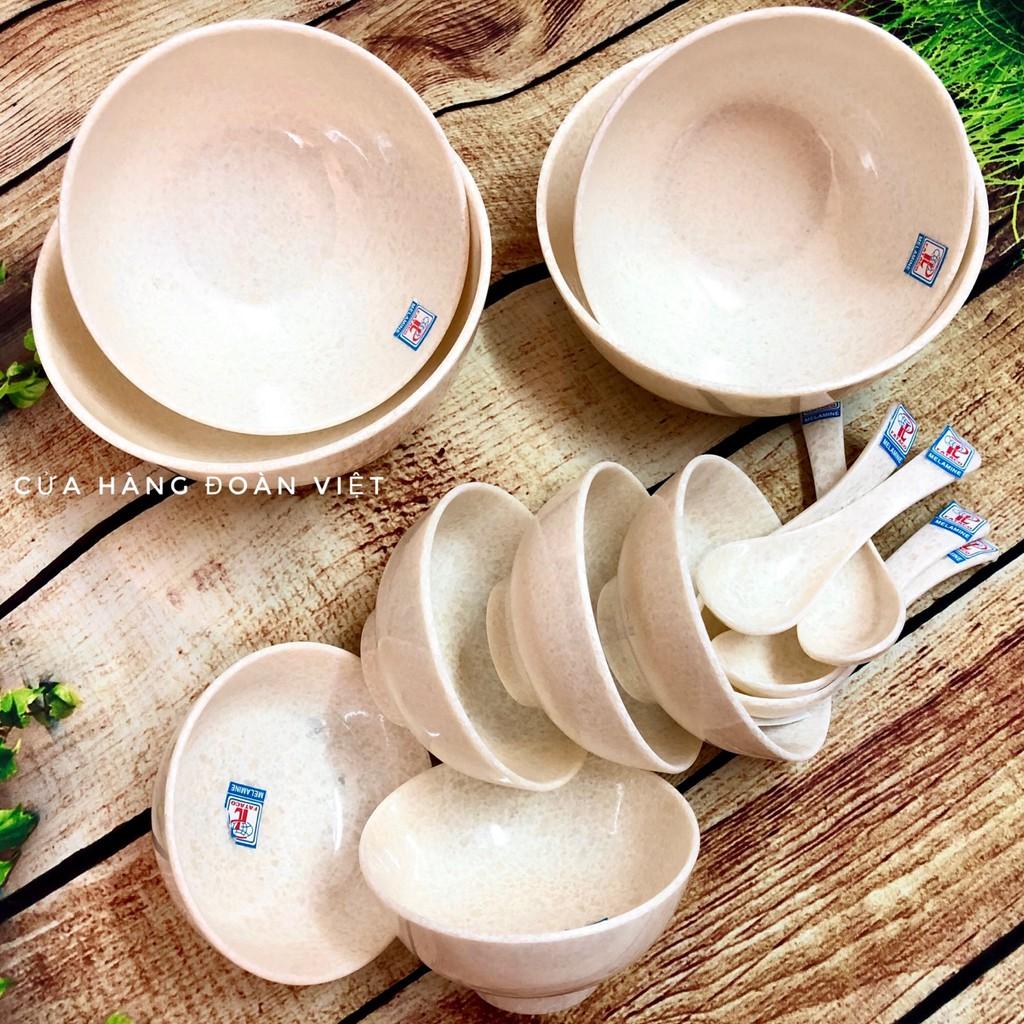 Tô, Chén Melamine TRẮNG CAO CẤP  - Combo Tô, Chén, Muỗng Melamine Vân Đá Cao Cấp. Dụng cụ Gia dụng được sản xuất đạt QUATEST3, EUROFINs, QUACERT, SGS. CAM KẾT về chất lượng. Hàng VIỆT NAM CHẤT LƯỢNG CAO