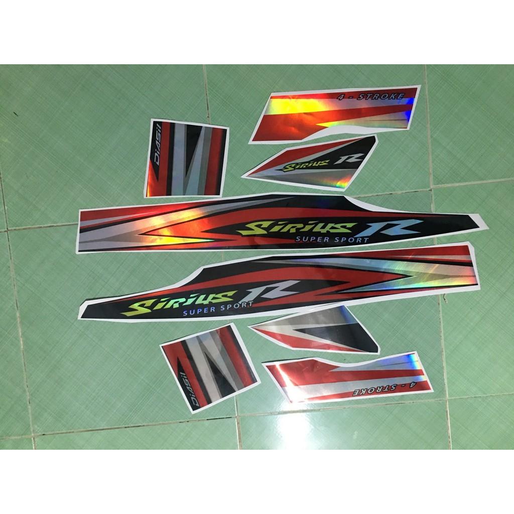 Tem sirius 110 R đỏ đen crom