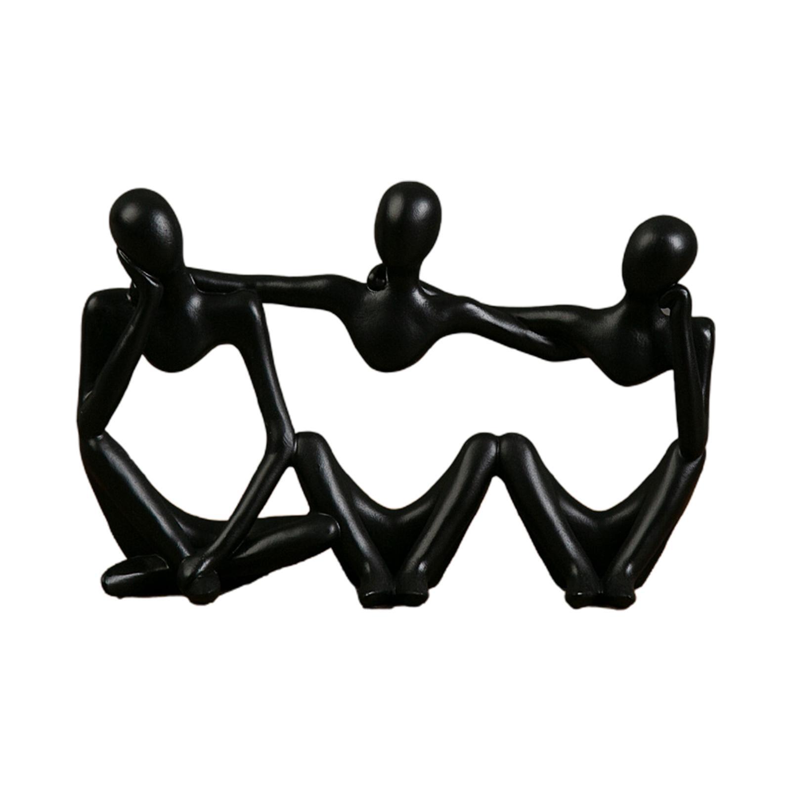 Abstract Thinker Statue Human Figurine Nordic Style Ornament for Restaurant