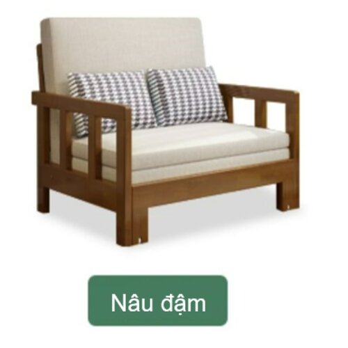 Giường sofa gỗ đa năng, giường gỗ, giường kéo đa năng hai trong một, giường gỗ gấp gọn