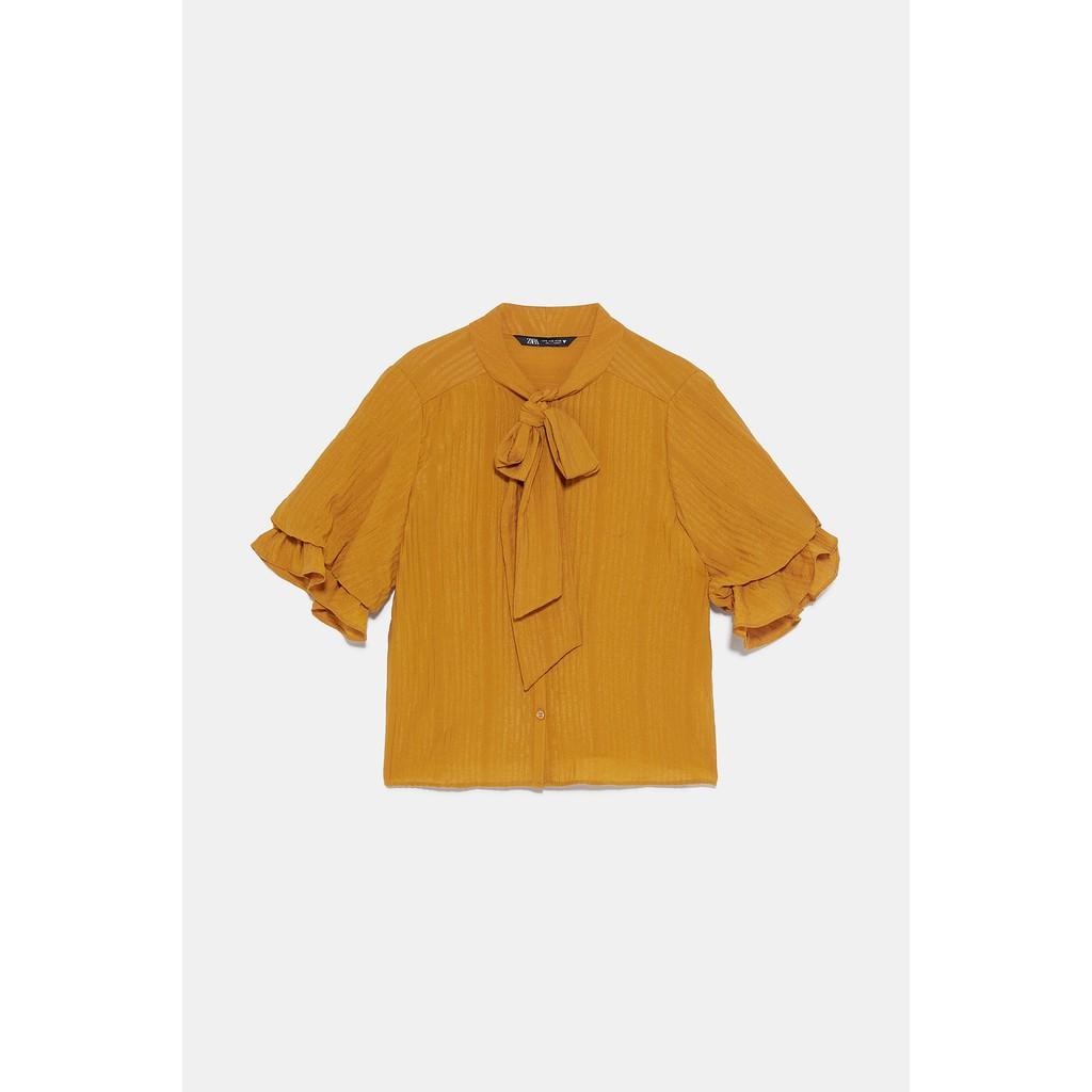 Áo Blouse bèo nơ cổ có sẵn 3067/117 3067117