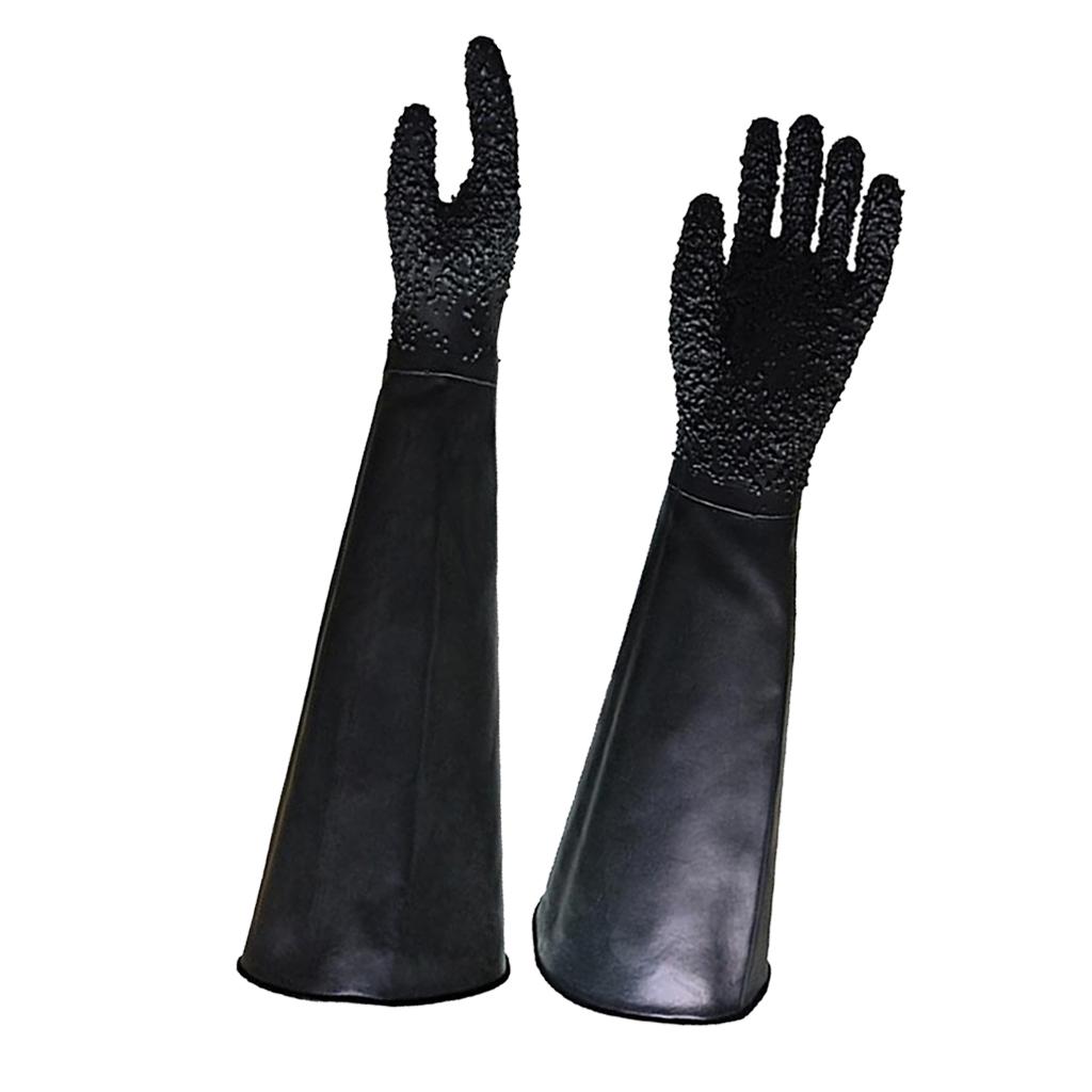 2Pcs Heavy Duty Sandblasting Work Gloves Left for Sand Sand Blasting Cabinet
