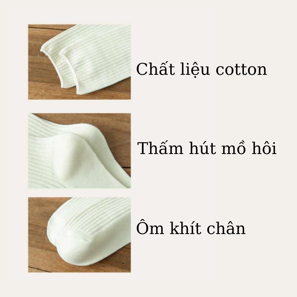 Tất len gân tăm vớ cao cổ Hàn Quốc dày dặn An Nhiên