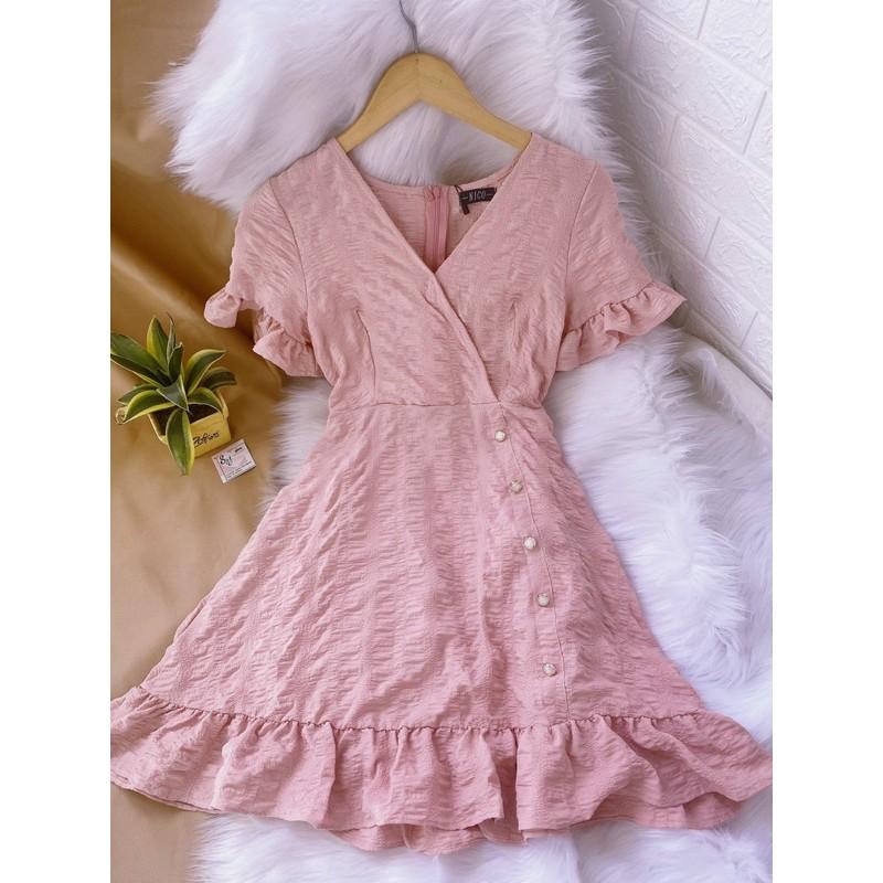 053- ĐẦM HỒNG ĐẮP CHÉO