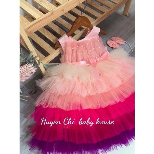 VÁY THIẾT KẾ CẦU VỒNG Hồng Cẩm Nổi bật / Tặng kèm phụ kiện