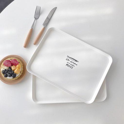 Khay Dĩa Đựng Đồ Ăn Sáng Khay Chén Dĩa Đựng Hoa quả Đồ Ăn Vặt H130