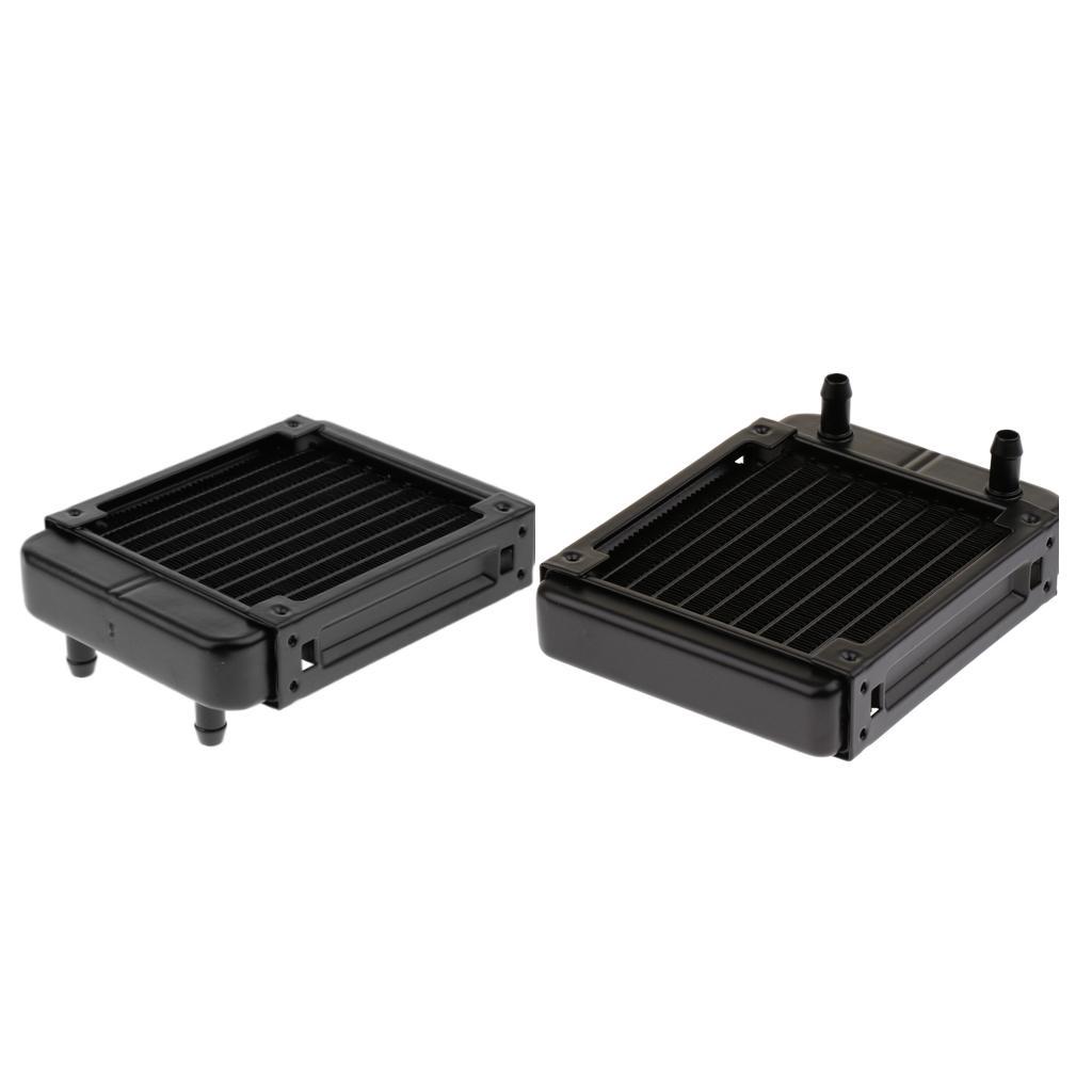 2 Pack 120mm 10Pipe PC Water Cooling CPU Cooler Row System Heat Exchanger Radiator