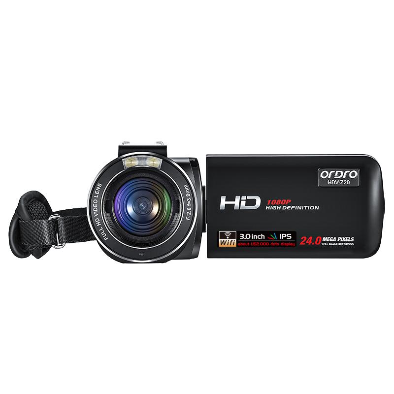 Máy quay video 1080p Full HD Professional, Ordro Z20 IR Night Vision Máy quay số máy quay phim YouTube Vlogger quay phim