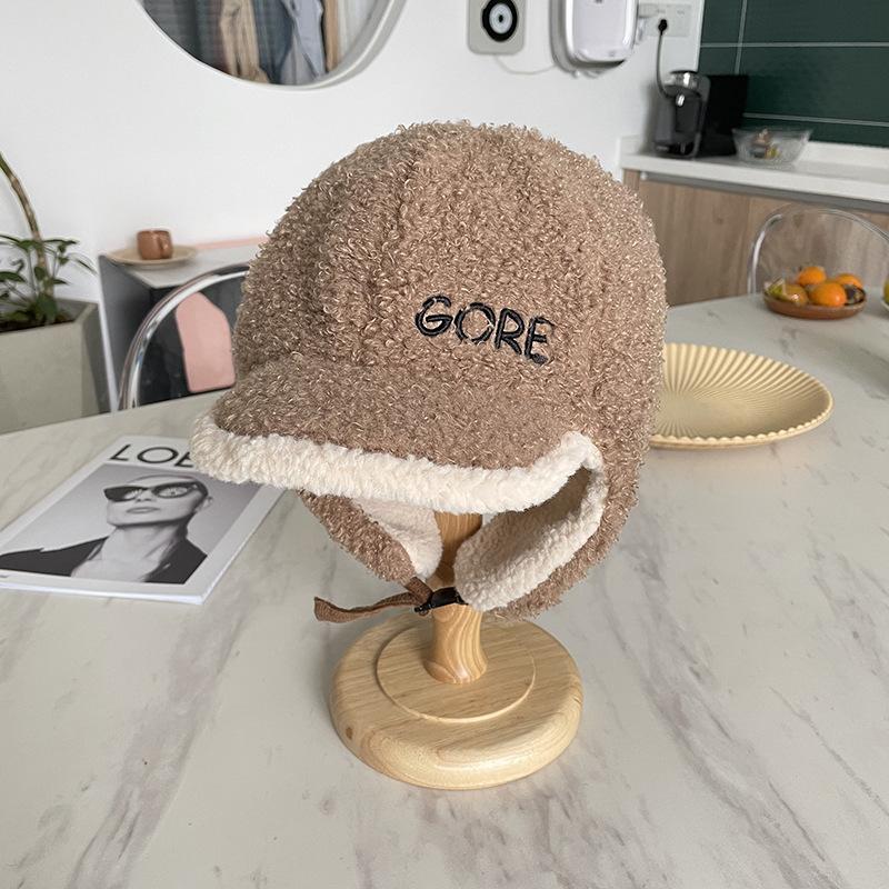 MÙA THU ĐÔNG Mới Cashmere Nón Cho Nữ Nga Nón Nam Hàn Quốc Thường Dày Ấm Earflap Nón Mềm Phi Công mũ Lưỡi Trai