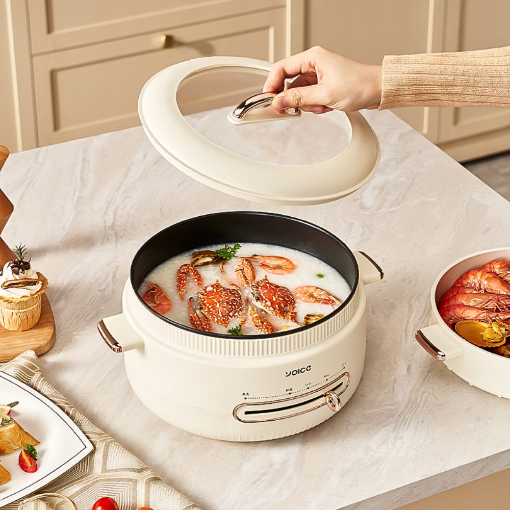 Nồi lẩu điện đa năng YOICE dung tích lên đến 4l, sử dụng nấu lẩu, chiên, xào, luộc, hấp, độ bền cao -YDHG16 - HÀNG CHÍNH HÃNG