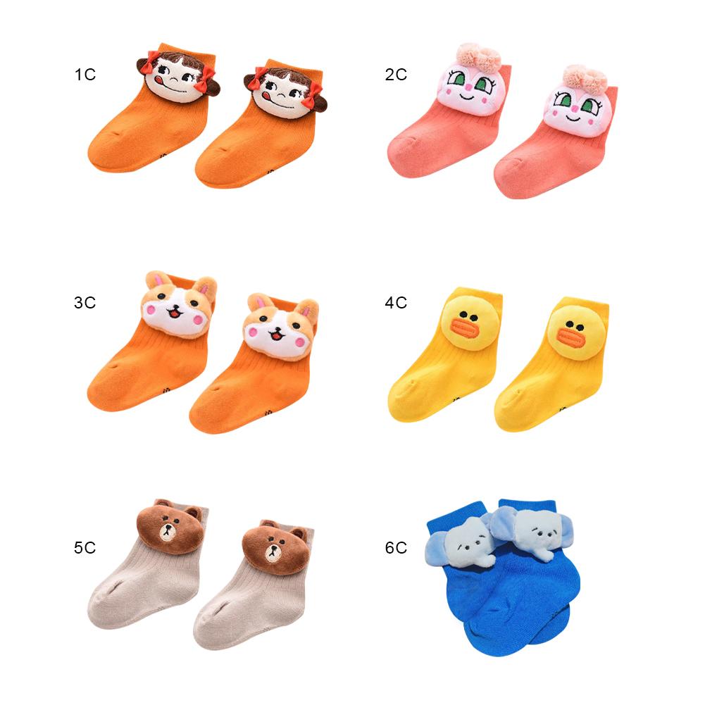 Vớ Cotton Cổ Trung Họa Tiết Hoạt Hình Xinh Xắn Cho Bé
