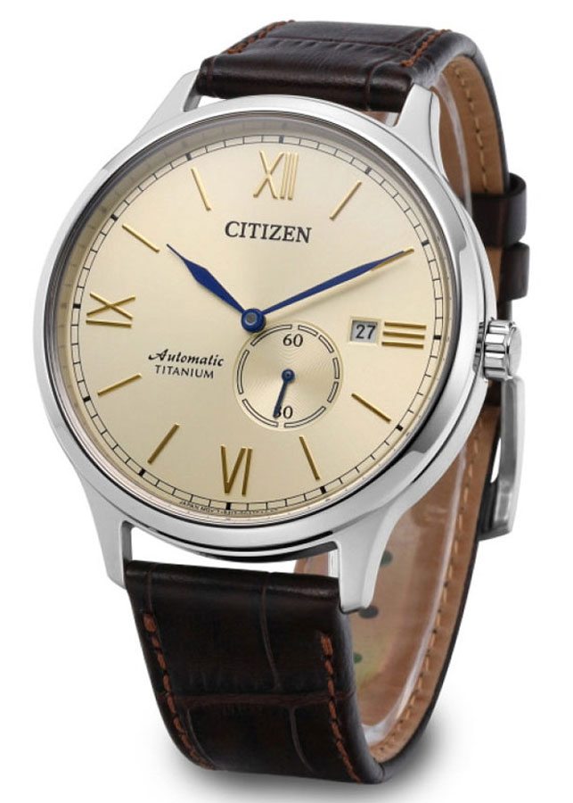 Đồng Hồ Nam Citizen Dây Da NJ0090-13P - Mặt Vàng (Sapphire)