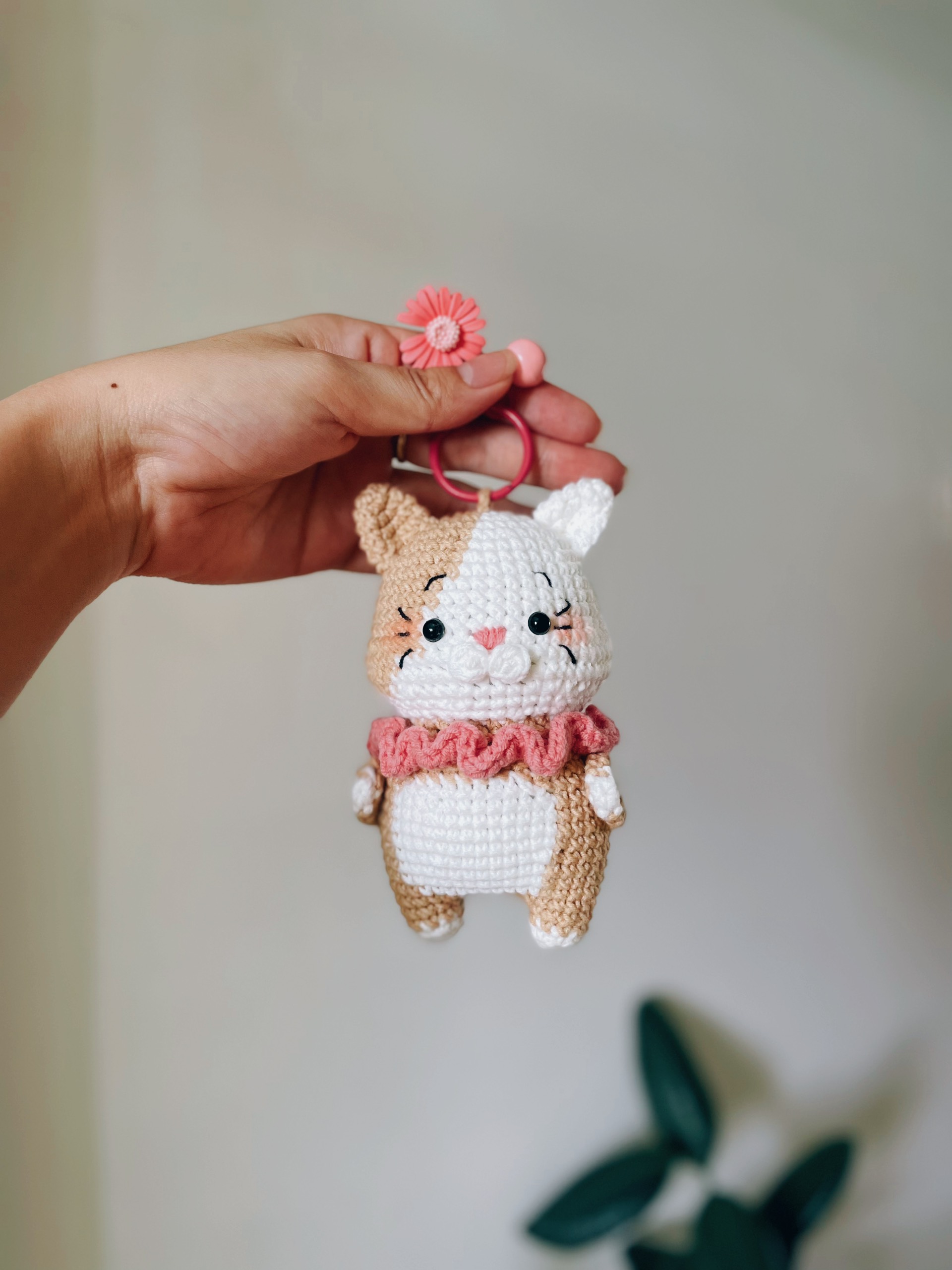 Mèo ú móc len làm móc khóa, quà tặng cho bạn bè