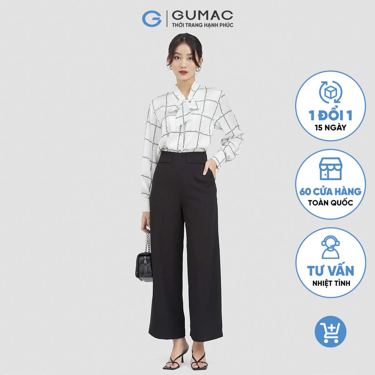 Quần tây nữ GUMAC QC06016 ống rộng