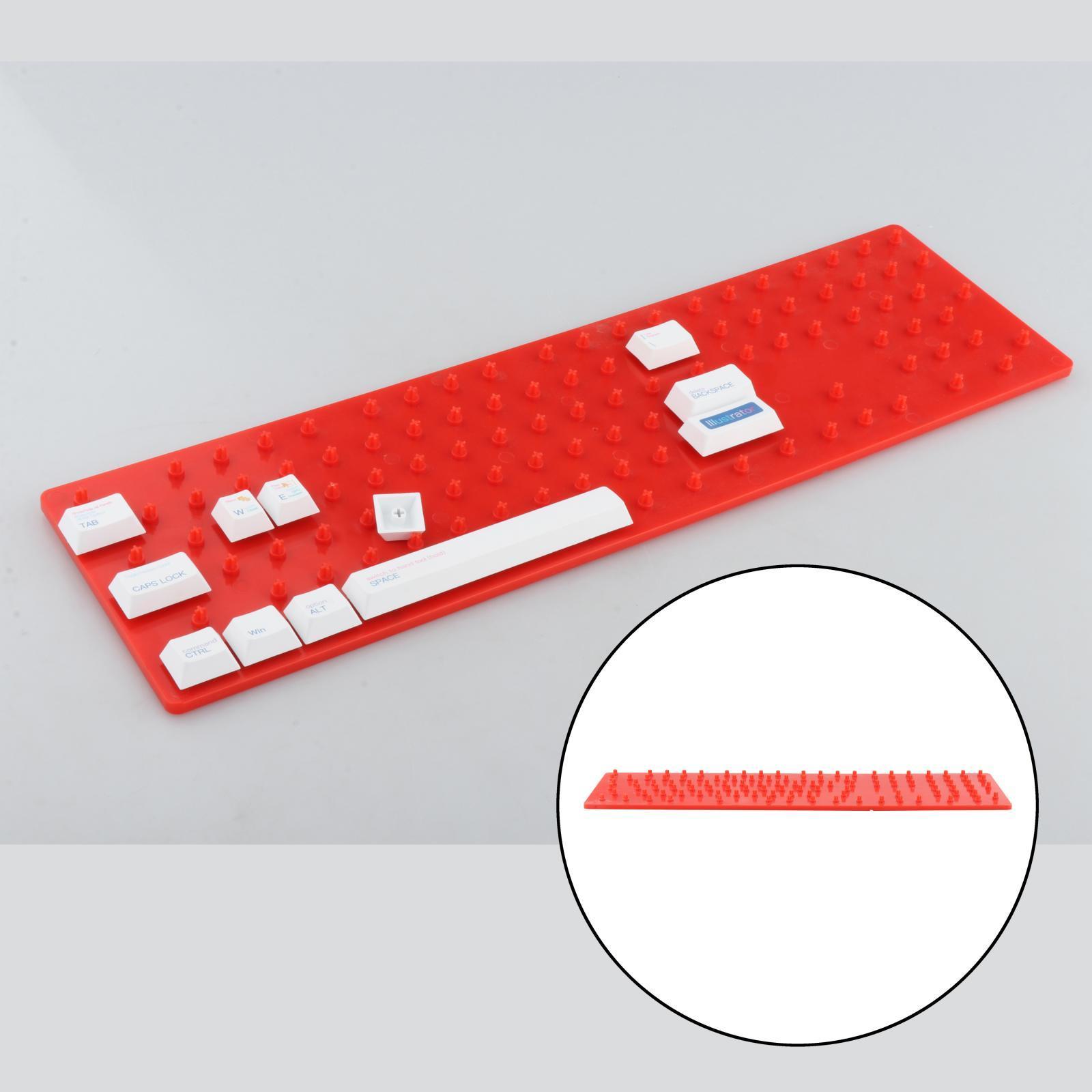 ABS Keycap Storage Box Keycaps Collection Keyboard Set Storage Dustproof Red