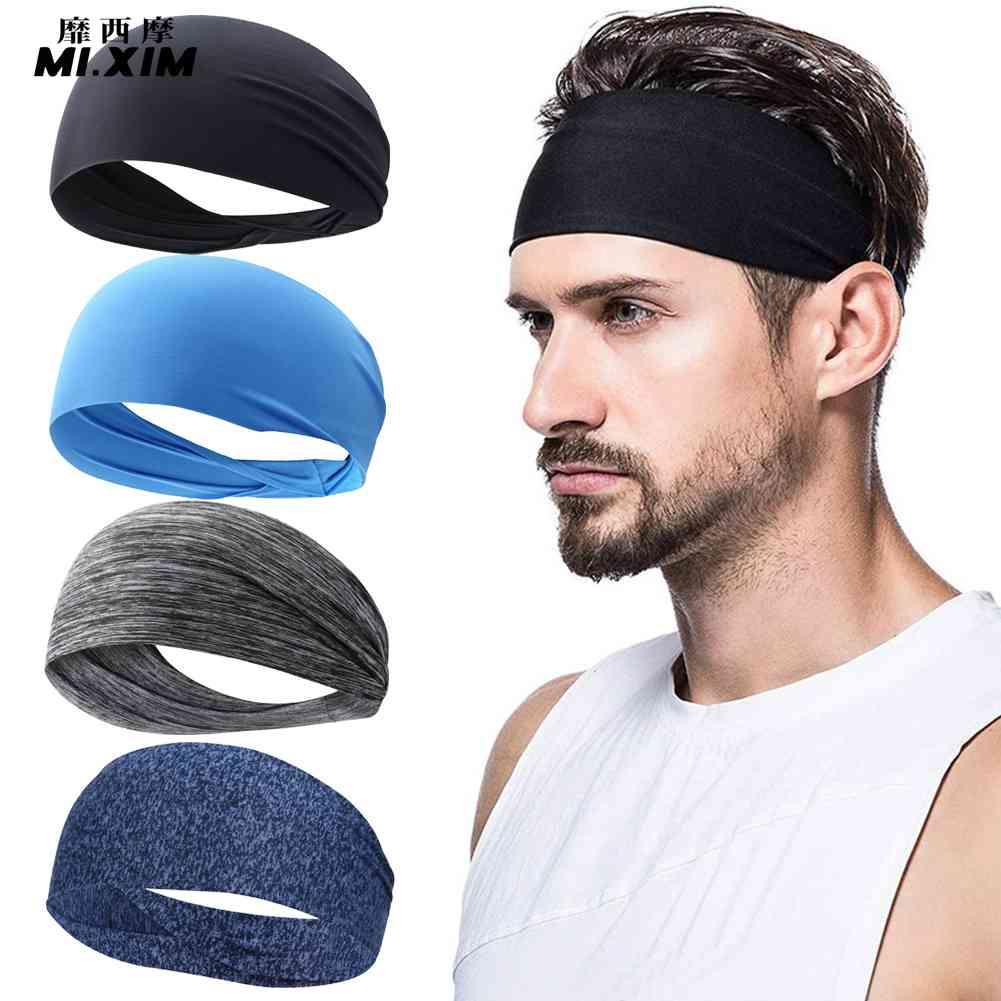 Thể dục chạy bộ đầu thun dây thun thời trang ban nhạc thể thao thoáng khí Band Basketball Shall Color: Blue