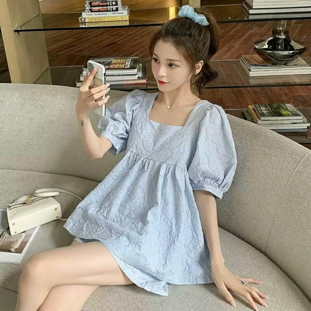 Bộ Đồ Bầu Thiết Kế Cổ Vuông Chất Mát