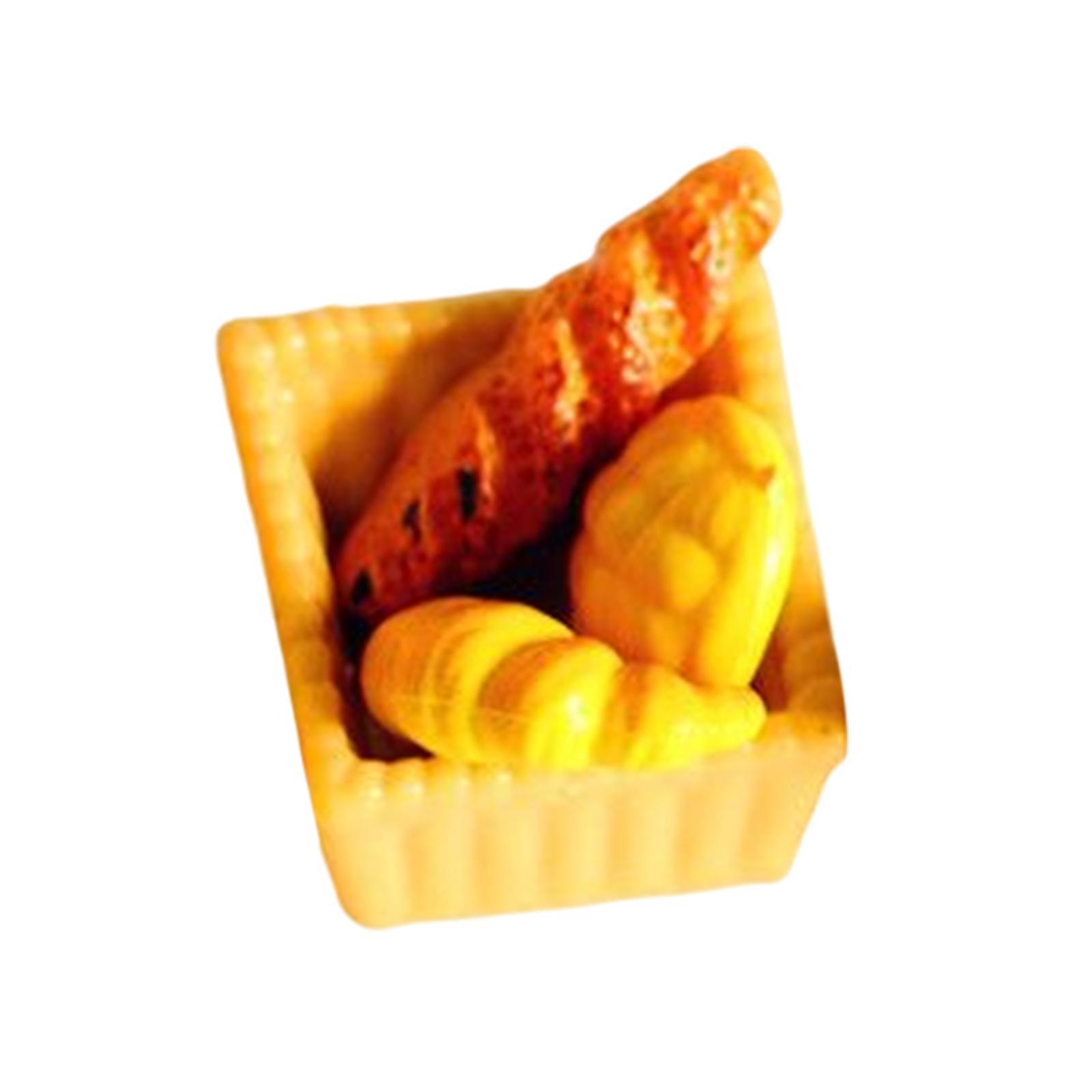 4Pcs 1/6 1/12 Dollhouse Mini Artificial Bread Models Delicate Craft Portable