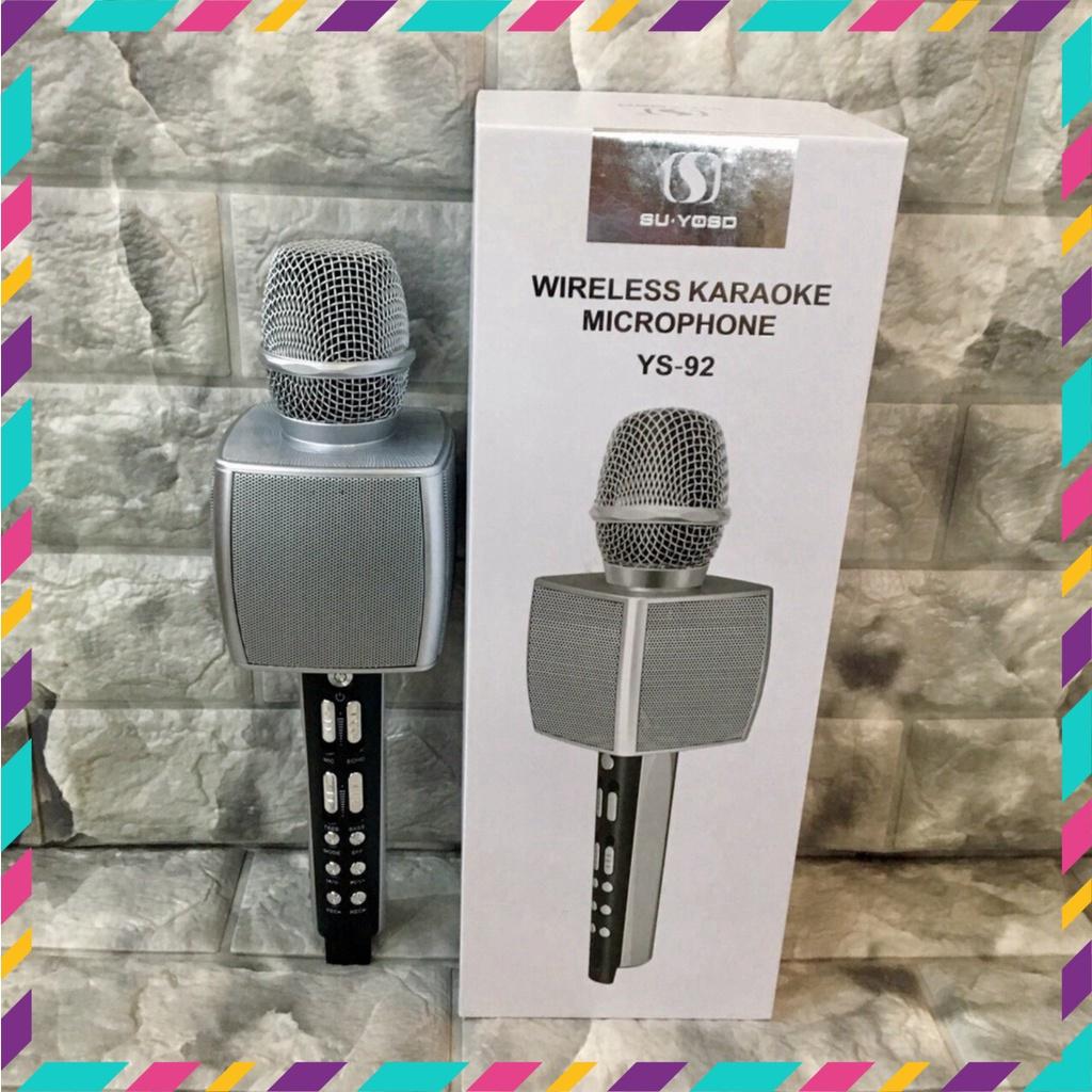 Mic karaoke ys92 kiêm bluetooth karaoke di động dùng làm loa trợ giảng , âm thanh to rõ ràng , mic hát nh