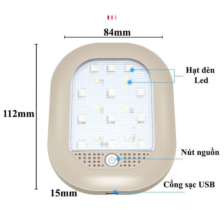 Đèn Led Mini Dán Trần Ô Tô Tích Điện Nhiều Màu Nhiều Chế Độ Sáng Khác Nhau