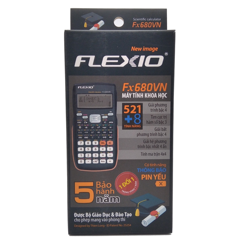 Máy Tính Khoa Học Flexio FX680VN - Nắp Cam