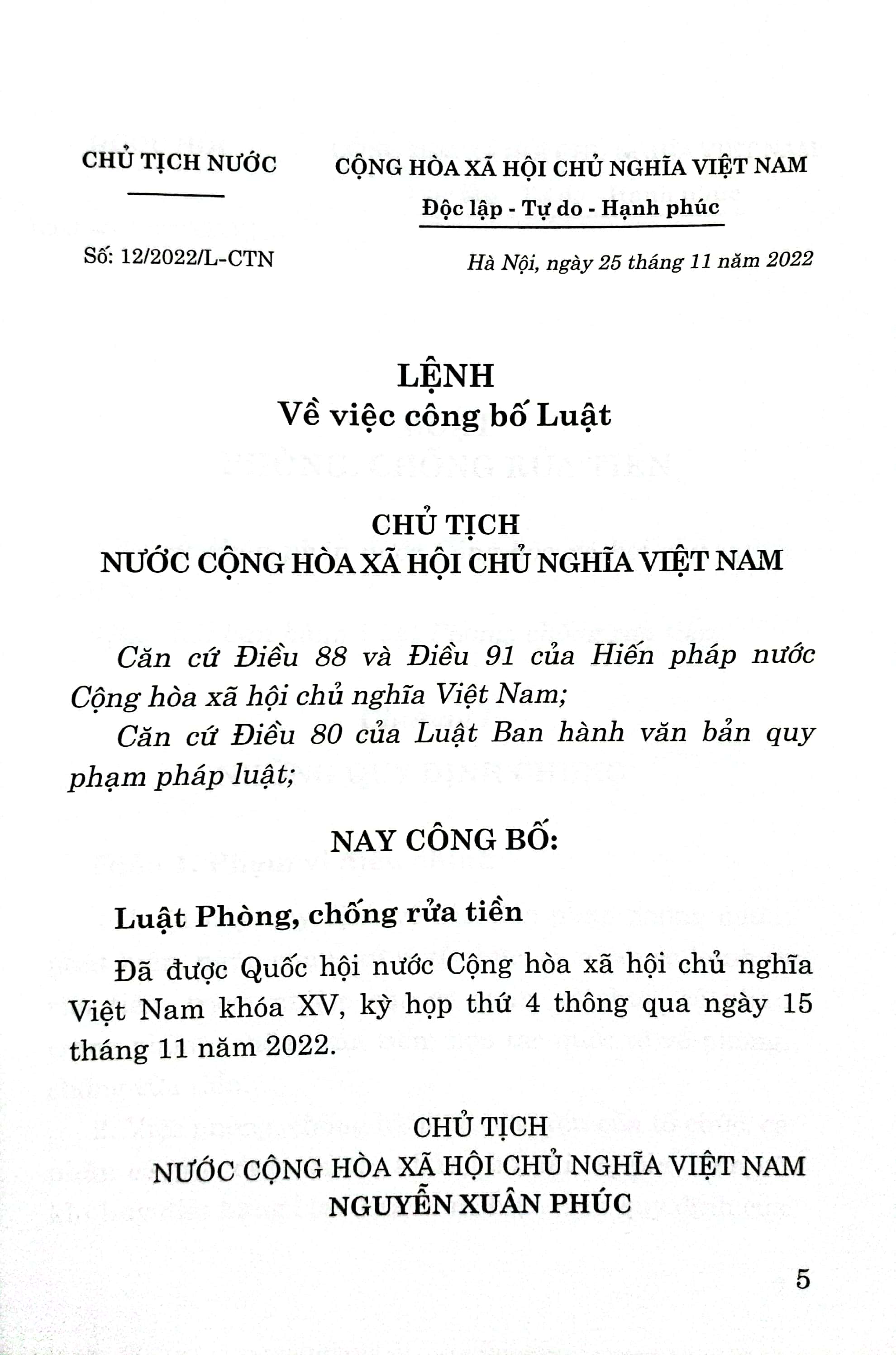 Luật Phòng, chống rửa tiền