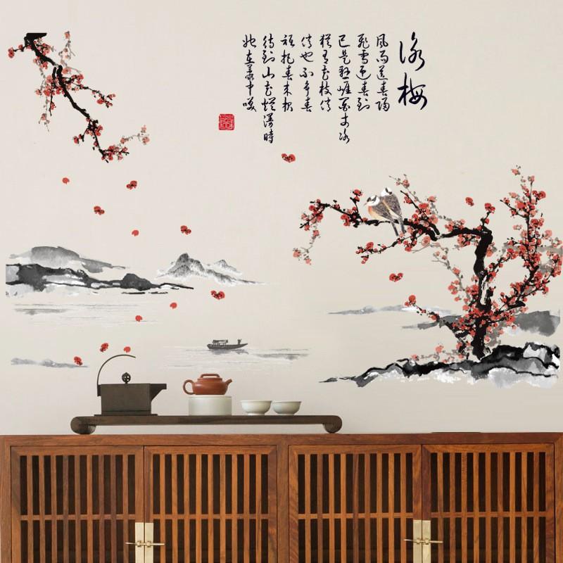 Decal dán tường nghệ thuật khung cảnh thiên nhiên SH1935