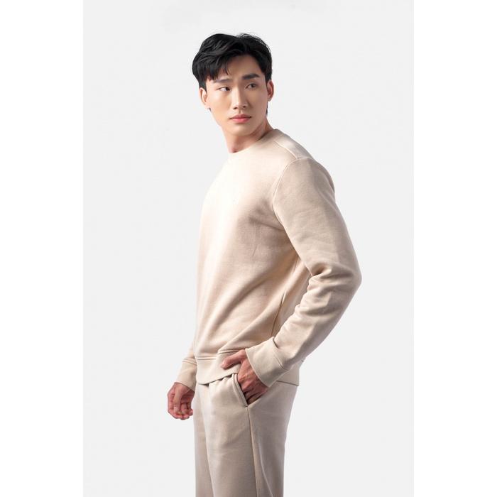 ÁO NỈ SWEATER NAM TAY DÀI THÊU LOGO FORM REGULAR - 10F22SWE001 | LASTORE MENSWEAR