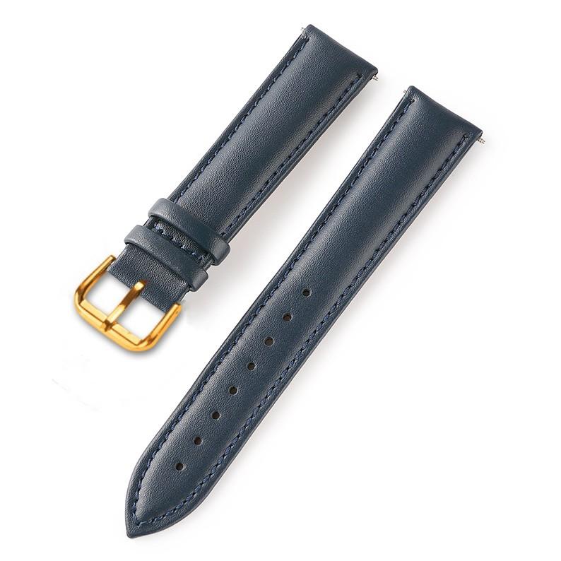Dây da đồng hồ nam nữ DA BÒ THẬT MỊN 4 lớp, siêu mềm KHÓA CÀI thép không gỉ 316L